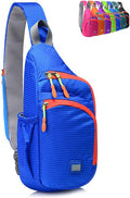 Peicees Small Sling Backpack Waterproof Unisex Shoulder Bag Chest Crossbody Daypack