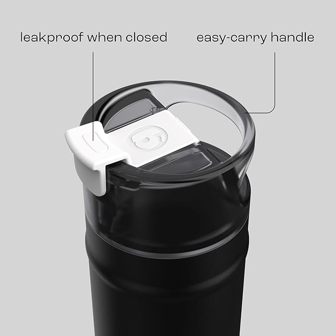 bubba 24 oz Dualsip Insulated Stainless Steel Water Bottle with Straw - Reusable, Leakproof, Lightweight, Dishwasher Safe, Lead-Free and BPA-Free, Office Siren