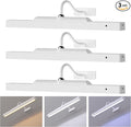 Picture Light with Remote - 16in White Rechargeable Battery Wall Light for Paintings, Cordless Wall Sconce for Art Painting & Photo Frames, 5000mAh with Timer, 350LM Brightness (3-Pack)