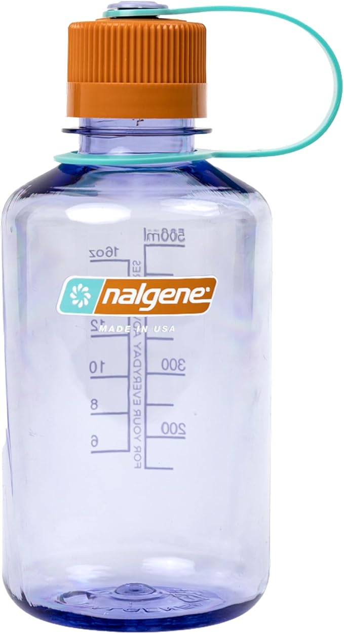 Nalgene 16 oz Narrow Mouth Water Bottle | BPA-Free, Durable & Leak Proof, Lightweight Travel Bottle, Fits in Cupholders, Amethyst
