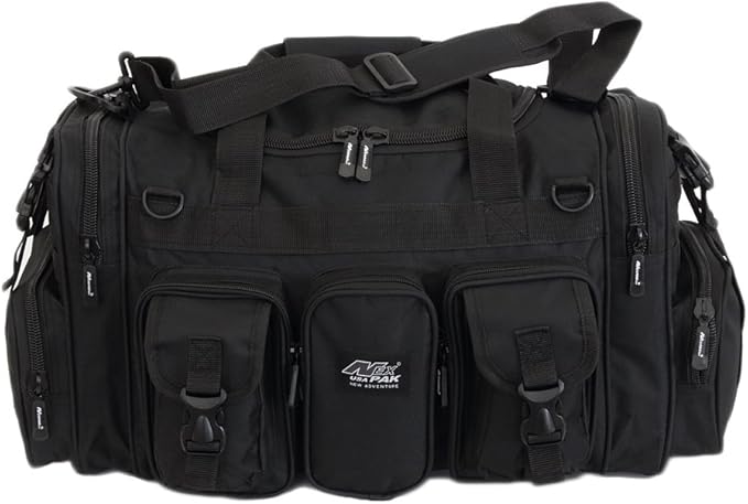 NPUSA Mens Large 22" Inch Black Duffel Duffle Military Molle Tactical Gear Shoulder Strap Travel Bag
