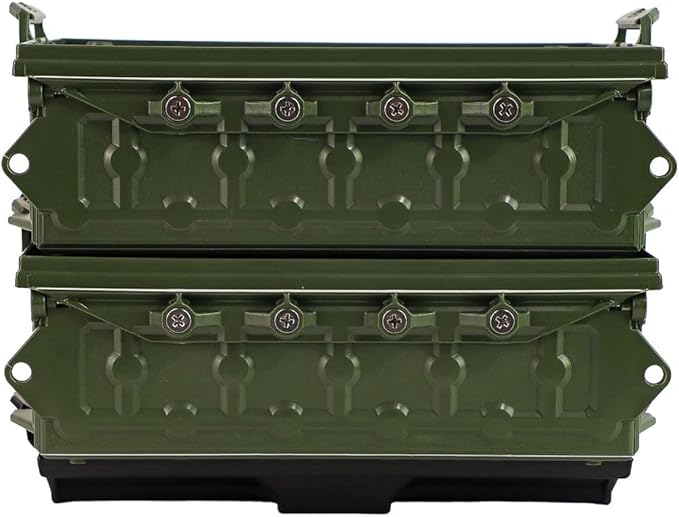 YakAttack TracPak Combo Kit – Ranger Grey | 2 Stackable Storage Boxes + Quick Release Track Base | Fits MightyMount, GearTrac & Most Kayak Tracks | Space-Saving Fishing Storage | Compact Kayaking Box