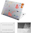 Printed Case for MacBook Air M1 13 inch 2020 2019 2018 Release (Model A2337 A2179 A1932),Aesthetic Hard Shell Case Cover & Keyboard Cover for Laptop Air 13.3",Cat & Star