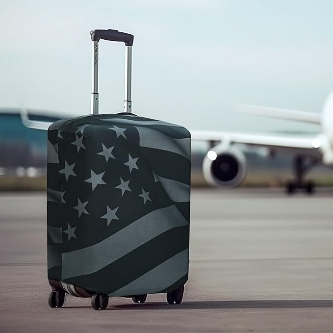 Explore Land Travel Luggage Cover Suitcase Protector Fits 31-32 Inch Case (Flag, XL)