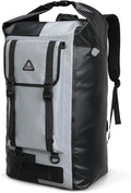 Haimont Waterproof Backpack Roll Top Dry Bag Kayak Dry Backpack IPX7 for Outdoor Dry Pack Boating Fishing 60L, Black/Gray