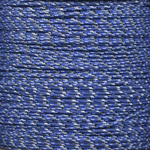 Paracord Planet 95lb Paracord – 1 Strand Type I Parachute Cord for Outdoors and DIY – Bucky Blue Camo (100 ft)