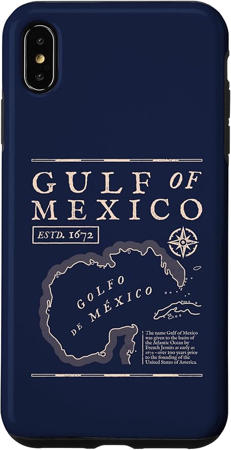 Gulf of Mexico 1672 Historic Map Case for iPhone XS Max