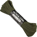 Atwood Rope MFG 275 Tactical Paracord 100 Feet 4-Strand Core Nylon Parachute Cord Outside Survival Gear Made in USA | Lanyards, Bracelets, Handle Wraps, Keychain (OD)