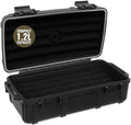 Waterproof Storage Case 1.2 L Capacity – Heavy-Duty Gear Box with Foam, Carabiner & Lanyard – Crushproof, Airtight Outdoor Container for Camping, Hiking, Fishing