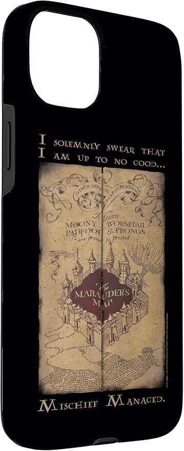 iPhone 15 Plus Harry Potter Marauder's Map Words Case