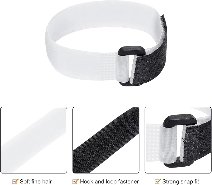 MECCANIXITY 5Pcs Reusable Battery Tie Down Straps,0.8x12" White Nylon Multipurpose Battery Hold Down Adjustable Cinch Strap Hook Loop Fastening Tie for Quadcopters FPV RC Drone Boat Car