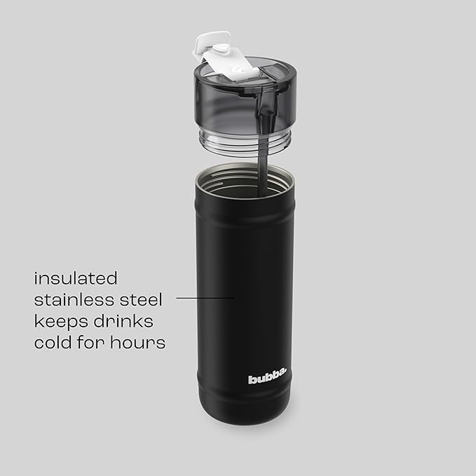 bubba 32 oz Dualsip Insulated Stainless Steel Water Bottle with Straw - Reusable, Leakproof, Lightweight, Dishwasher Safe, Lead-Free and BPA-Free, Office Siren