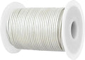 GENIQUE Real/Genuine Round Leather String Cord for Necklace, Bracelets, Jewellery, Braiding (1.5mm, Pearl White Metallic)