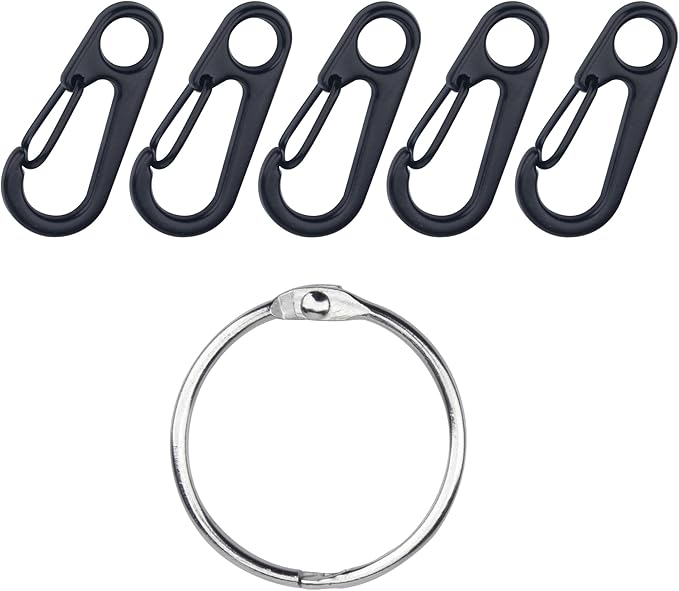 SWATOM Small Mini Carabiner Clip Tiny Spring Snap Hook Keychains Micro Carabiners for Paracord EDC Alloy Key Rings Outdoor Hiking Fishing Camping Backpack Accessories