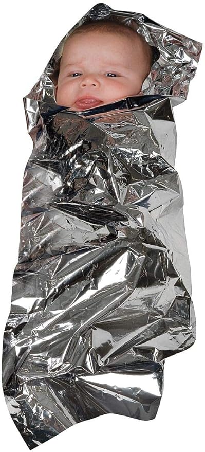 MABIS Sterile Foil Baby Bunting Emergency Heat-Conserving Baby Blanket for Newborns and Infants