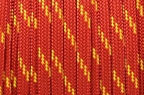 BORED? PARACORD! 550 lb Paracord – Ideal for Crafting, DIY Projects, Camping, Military & Active Outdoors – 300+ Colors – Tactical Parachute Cord Type III – Strong - Sunburst 100 Feet