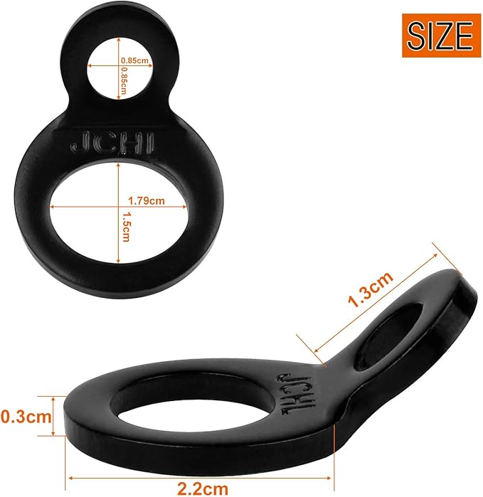 Tie Down Strap Rings Dirt Bike Stainless Steel Multi-Purpose Tie Down Anchor Strapping Hooks for Mounting in The Garage, Work Shop, Truck, Trailer, Golf Cart, Fence Black (10-Pack)