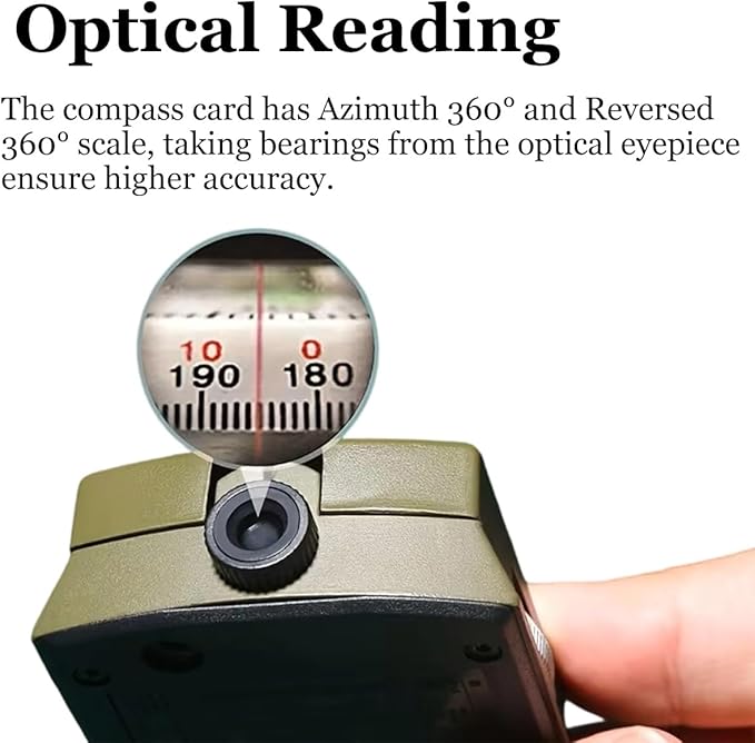 Multifunctional Military Aiming Navigation Compass Compass | IP65 Military Compass with Inclinometer | Impact Resistant | Measure | Height and Slope for Hiking | Camping