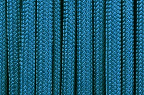 BORED? PARACORD! 550 lb Paracord – Ideal for Crafting, DIY Projects, Camping, Military & Active Outdoors – 300+ Colors – Tactical Parachute Cord Type III – Strong - Teal 50 Feet