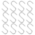 PATIKIL 1" S Shaped Hooks, 12 Pack Multipurpose S Hanging Hooks for Hanging Items in Your Home, Garage, Workshop, Silver Tone