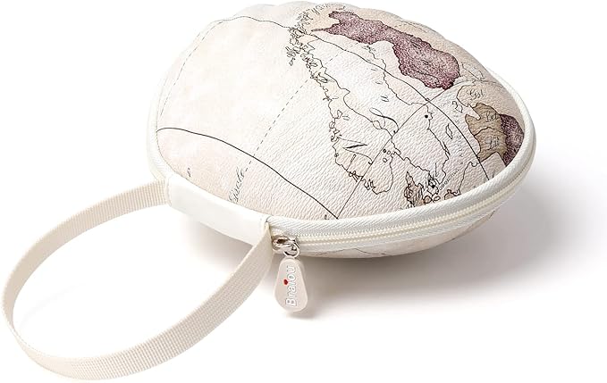 Hard Travel Case for Silicone Bras [A-C Cup] Premium Nubra Organizer Portable Lingerie Underwear Storage Bag (Map)