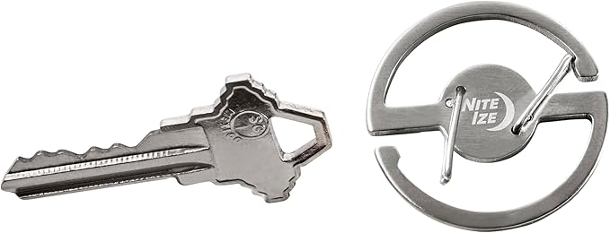 Nite Ize Medallion Key Carabiner, Stainless Steel Key Ring Carabiner With Dual Gates