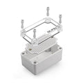 QILIPSU Junction Box with Mounting Plate 110x80x70mm, Clear Cover Plastic DIY Electrical Project Case IP67 Waterproof Dustproof Enclosure Grey (4.3"x3.1"x2.8")