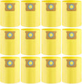 12-Pack 10-14 Gallon Bags replace for Shopvac,Type I 90672 9067200, Type F 90662 9066200 9066233, VF2005.Disposable Wet Dry Vacuum Collection Bags,Yellow