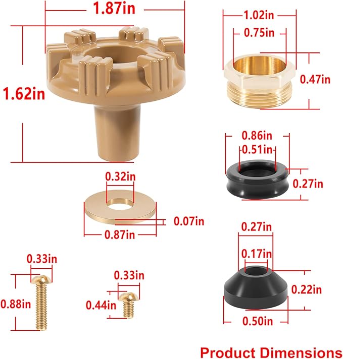 RK-14MH Repair Kit Metal Handle,Outside Faucet,Compatible with Woodford Model 14,Model 18