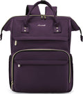 LOVEVOOK College Laptop Backpack, 15.6 Inch Travel Backpack for College, Waterproof Work Backpack Woman for Teacher Nurse Anti-theft Travel Back Pack, Gifts for Women,Dark Purple