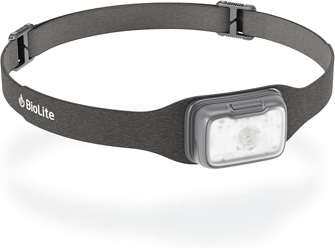 BioLite Range 300 Waterproof, Fast-Charging Rechargeable Headlamp, Midnight Grey, 300 Lumens, USB-C Charging, 75m Beam, 100 Hour runtime