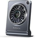 Small Desk Fan, Quiet Portable Table Fan with 100 Speeds, 12 Hrs Cooling, Strong Airflow, Digital Display, 180° Adjustable, Rechargeable Desktop Fan for Bedroom Office Cruise Travel, Black