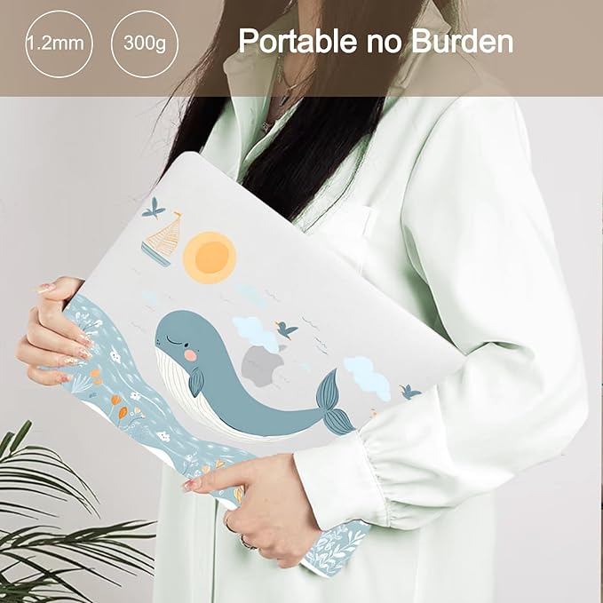 Printed Case for MacBook Air M1 13 inch 2020 2019 2018 Release (Model A2337 A2179 A1932),Aesthetic Hard Shell Case Cover & Keyboard Cover for Laptop Air 13.3",Ocean Dolphin
