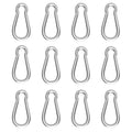Carabiner, Heavy Duty Galvanized Steel Spring Snap Hook Carabiner Clips with 220LBS Holding Capacity, Ideal for Outdoor, Hammock, Swing and Travel (M5 2Inch, 12PCS)