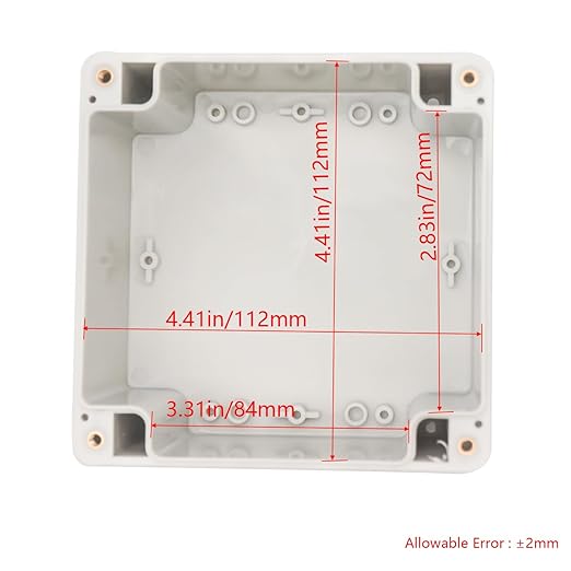 Project Box IP65 Waterproof Junction Box ABS Plastic Electrical Boxes DIY Electronic Project Case Power Enclosure White 4.72x4.72x3.54 inch (120 x 120 x90 mm)