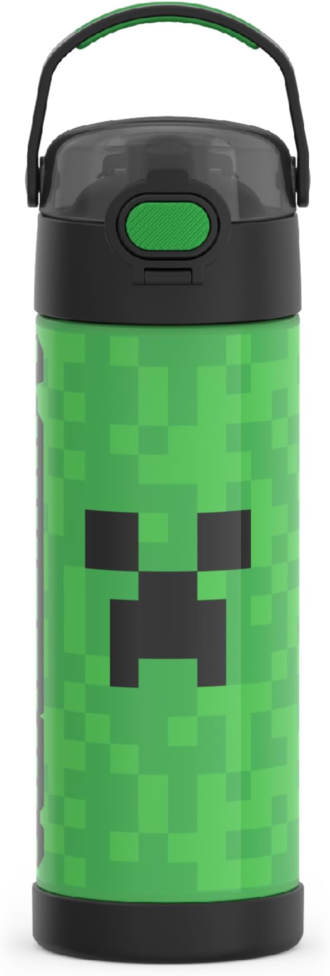 THERMOS FUNTAINER 16 Ounce Stainless Steel Vacuum Insulated Bottle with Wide Spout Lid,MINECRAFT,(Pack of 6)