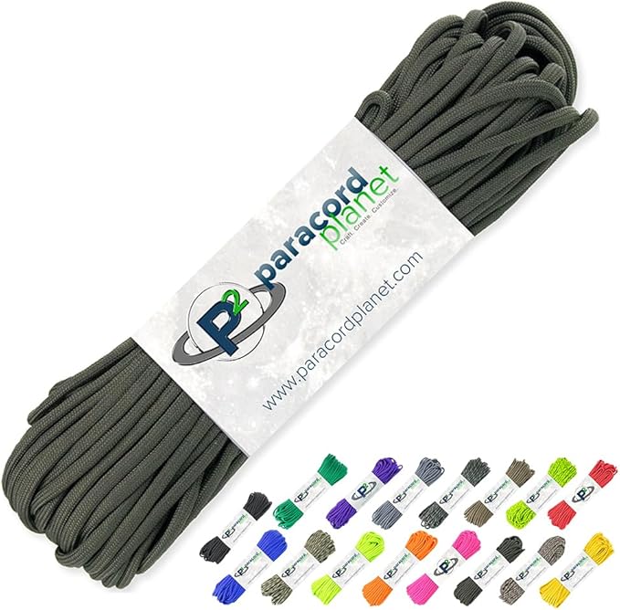 Paracord Planet 100' Hanks Parachute 550 Cord Type III 7 Strand Paracord Top 40 Most Popular Colors