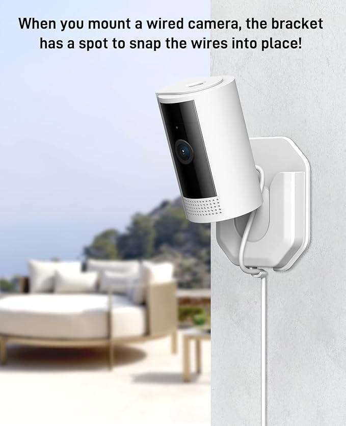 3 Pack Ring Indoor Camera No Drill No Screws Wall Mount Bracket Compatible with Ring Indoor Cam Plus/Blink Mini2K+/Mini 2/Blink Outdoor 4 Camera Adhesive Wall Mount