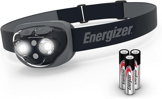 Energizer PRO-360 LED Headlamp, IPX4 Water Resistant Headlamps, High-Performance Head Light for Outdoors, Camping, Running, Storm, Survival LED Light for Emergencies (Batteries Included)