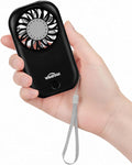 WHATOOK Handheld Mini Fan Small Personal Portable Speed USB Rechargeable Eyelash Fan Lightweight USB Rechargeable for Travel Makeup Girl Women Summer Gift (Black)