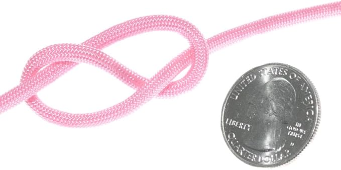 Paracord Planet Solid Color 550lb Paracord – 7 Strand Type III Nylon Cord for Indoor and Outdoor Tasks – Rose Pink (25 ft)