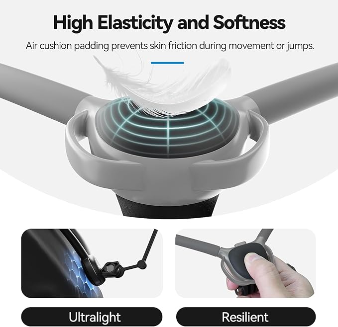 TELESIN Neck Mount SE 2.0 with Air Cushion, Adjustable Chest Strap and Neck Mount for Hands-Free POV Vlogging, for GoPro Hero 13/12/11/10/9, Insta X5/X4/X3/Ace Pro 2, Action 3/4/5 Pro 6, AKASO, etc.
