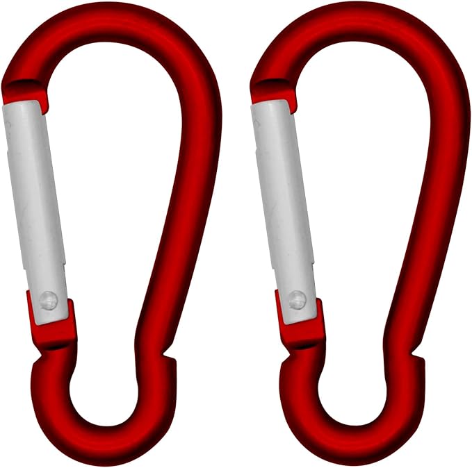 LESHIRY Large Carabiners Keychain 3" Aluminum D Shape Premium Durable D-Ring Carabiner Clip Hook Camping Accessories Snap Link Key Chain Durable Improved Design