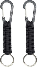 BRAVESHINE Paracord Keychain Carabiner Clip, D Ring Lanyard Hanger Stroller Hook for Water Bottle, Key, Backpacks, Men, Women