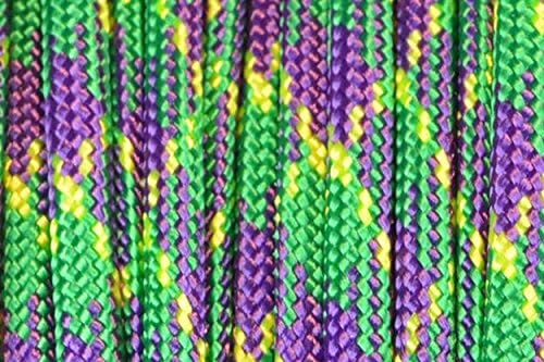 USA Made 550 Paracord - DIY Projects, Camping, Hiking, Tree Nets, 300 Colors - Type III Cord - Plum Crazy 50 Feet