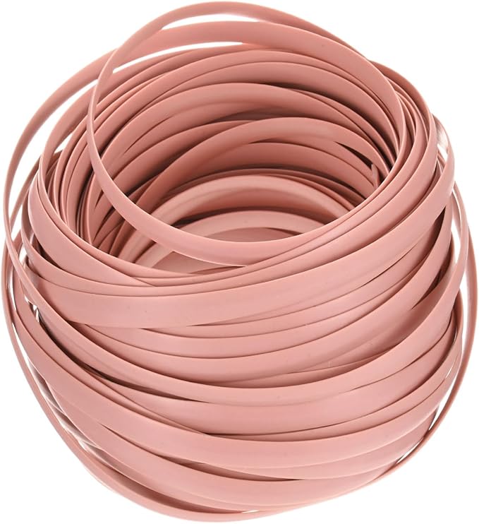 M METERXITY 1-Pack Wicker Repair Kit, 8mm x 66ft/20m Plastic Flat Rattan Replacement Supplies for Patio Furniture Repair/Basket Making/Chair Weaving, Synthetic Woven Rattan [Pink]