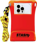 Stash7 Waterproof Phone Pouch w/Long Lanyard | IPX8 Adventure Grade Cellphone Dry Bag Case, Fits iPhone 15 Pro Max,14 Pro Max, 13 Pro Max, XS, XR, Galaxy S21, for Snorkeling, Kayaking, Cruise Orange