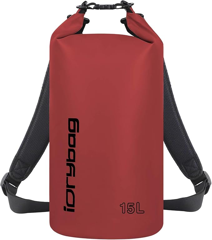 IDRYBAG Dry Bag for Kayaking Waterproof 2L/5L/10L/15L/20L, Small Dry Sack Waterproof Bag for Boating
