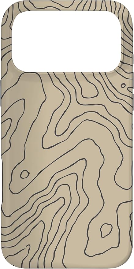 Coyote Country Guide Lines Topographical Contour Map Case for iPhone 17 Pro Max