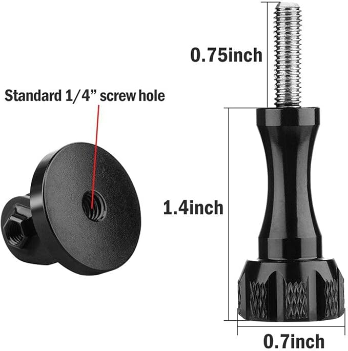 Aluminum Camera Tripod Adapter 1/4"-20 Conversion Adapter Mounts Compatible with Gopro Action Cameras Insta360 and Other Standard 1/4 Accessories, Quarter Inch Mount Adapter (Type EE)